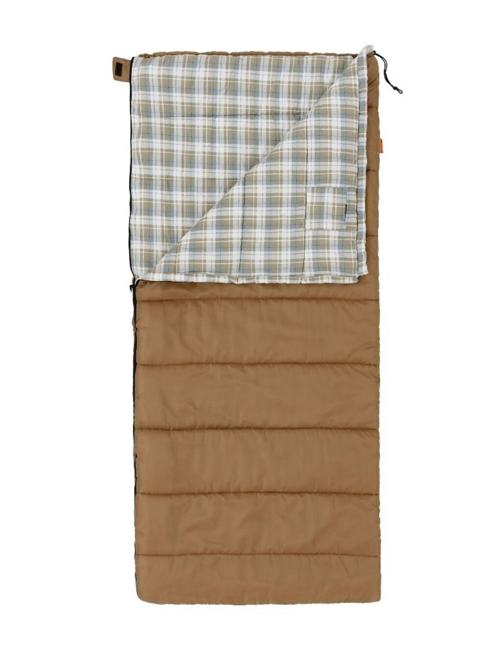 Ozark Trail 35F Flannel Lined Rectangle Adult Sleeping Bag - Brown (80" x 36")